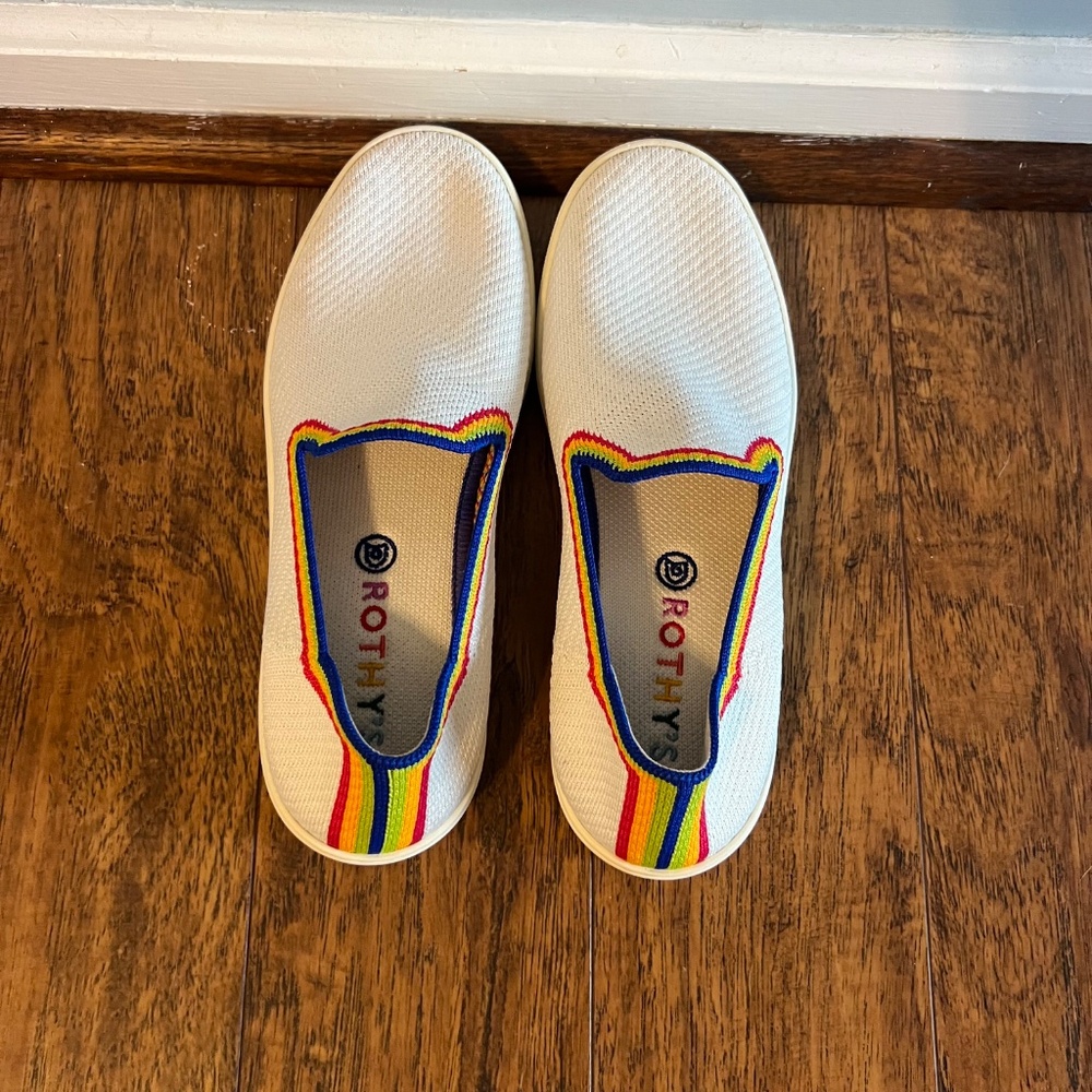 Rothy’s Women’s Rainbow Limited Edition The Slip On Sneakers - Picture 6 of 8